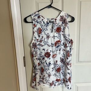 floral sleeveless top